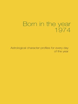 cover image of Born in the year 1974